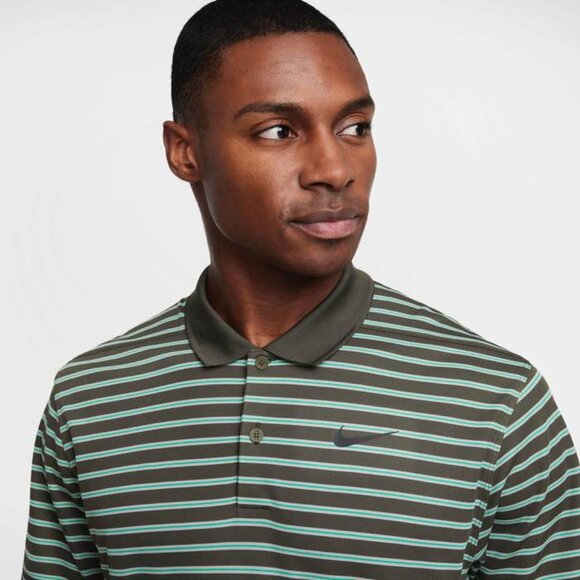Nike Dri FIT Victory Striped Golf Polo Men's Size Medium - Picture 4 of 5